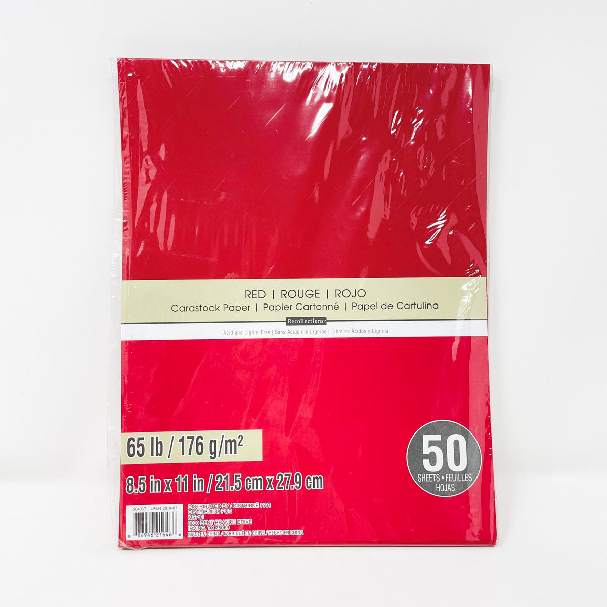 Stack of Red Lightweight Cardstock by Recollections