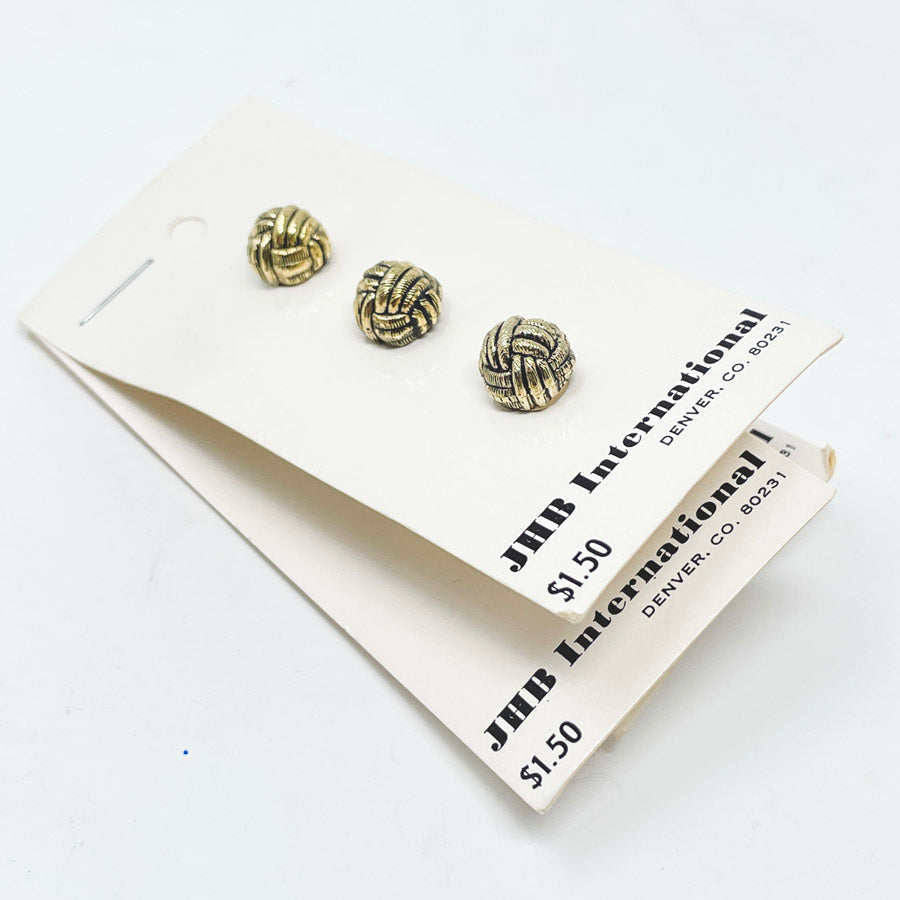 Carded Button Collection - Gold Knots