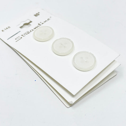 Carded Button Collection - Clear Round