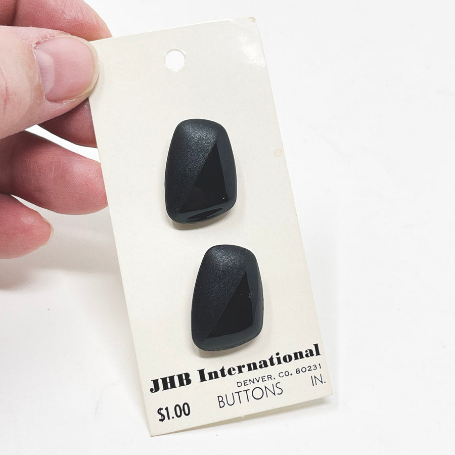 Carded Button Collection - Black 1"