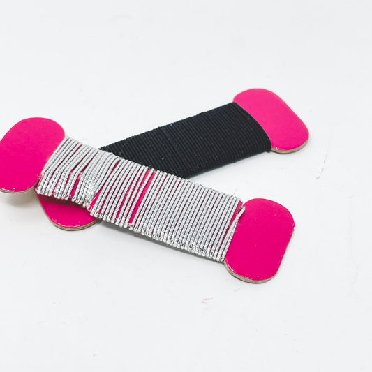 Black & Silver Elastic Thread