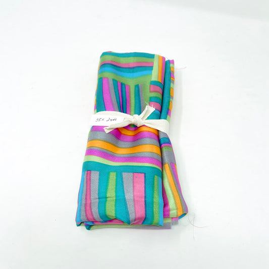 Bright Stripe Chiffon Fabric