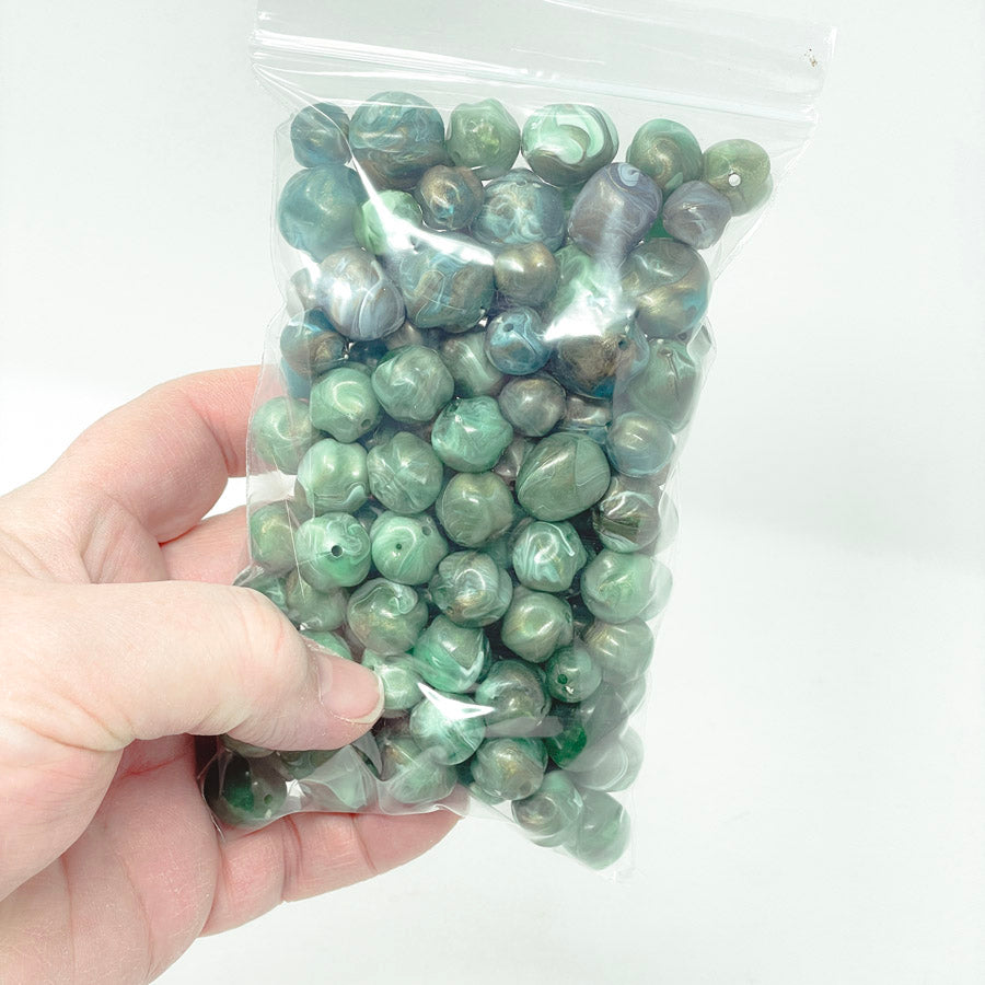 Large Green Plastic Beads