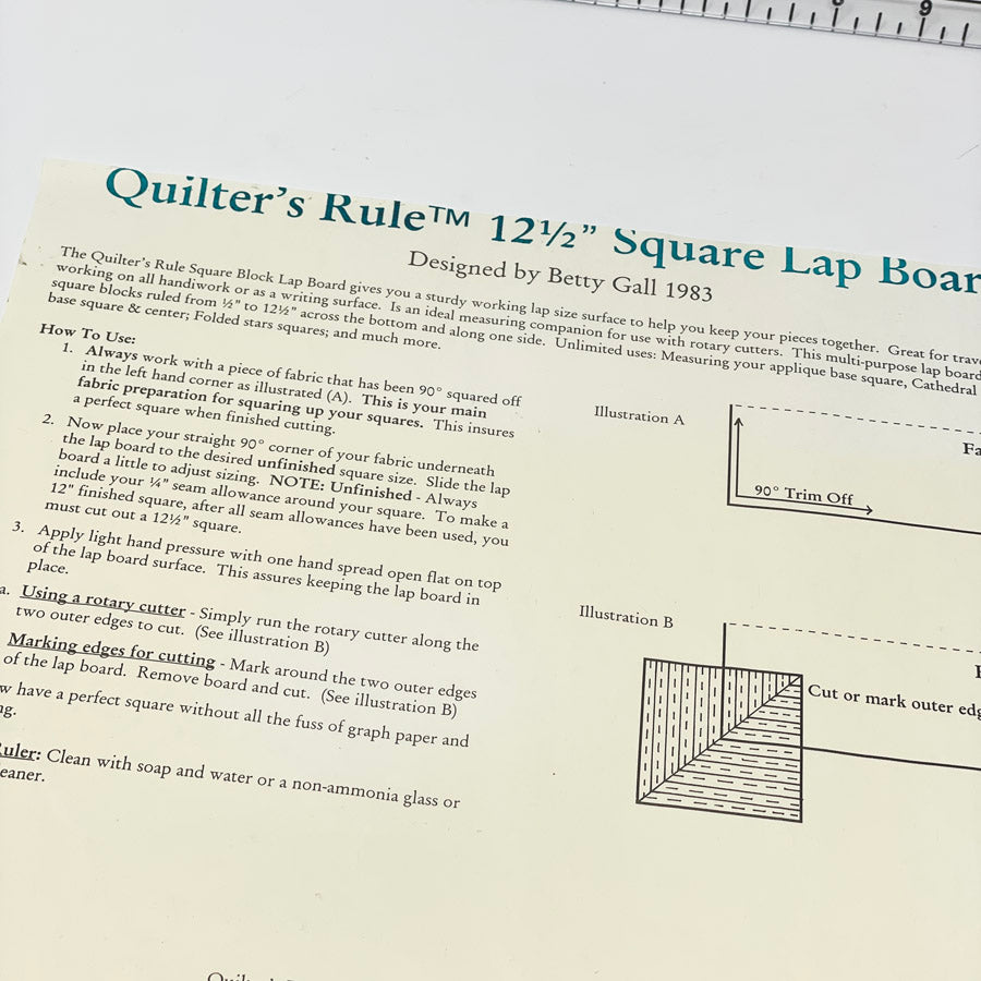 Quilter's Rule 12.5" Square Lap Board
