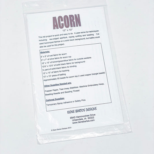 Ilene Bartos Designs "Acorn" Quilt Pattern