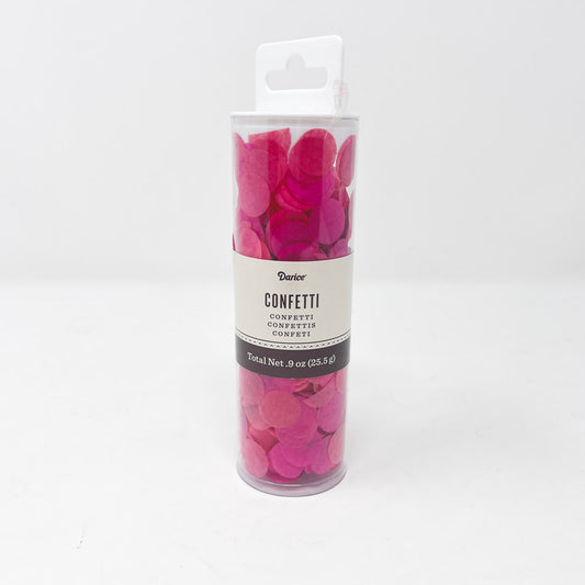 Darice Fuchsia Tissue Paper Confetti Tube
