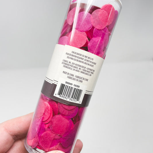 Darice Fuchsia Tissue Paper Confetti Tube