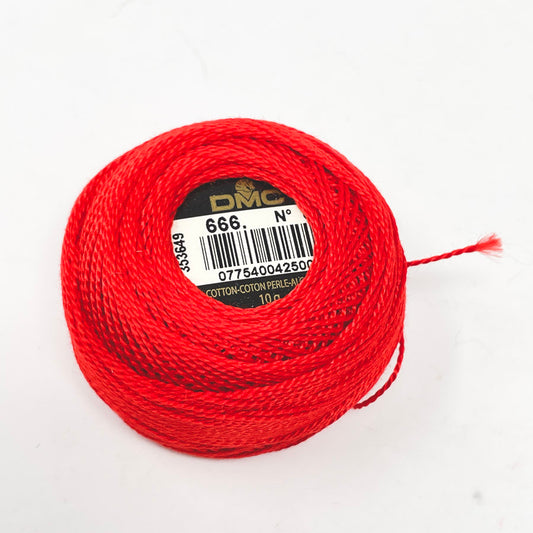 DMC Thread - No 8 - Bright Red 666
