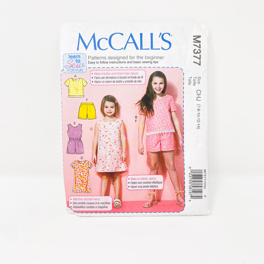 McCall's Beginner Pattern M7377