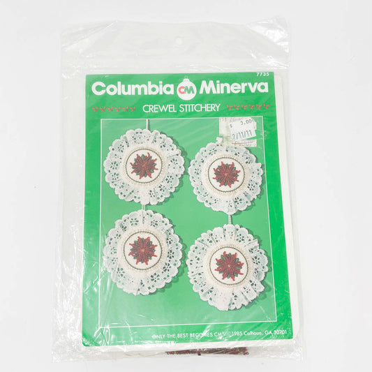Columbia Minerva Christmas Crewel Stitchery Ornament Kit