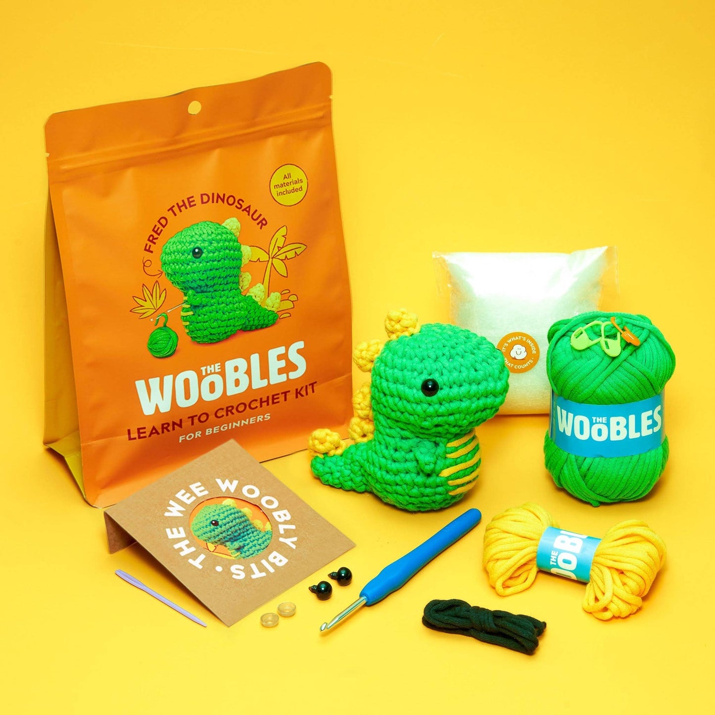 NEW // Fred the Dinosaur Beginner Crochet Kit